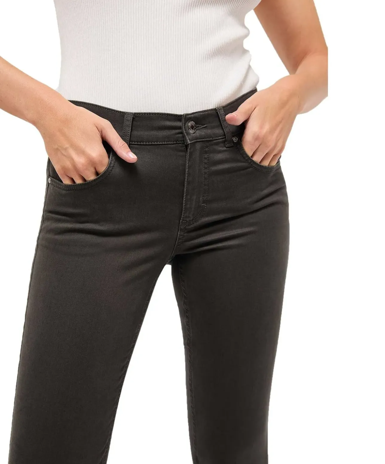 Angels Cici Hose aus Winter Cotton in Dunkelgrau