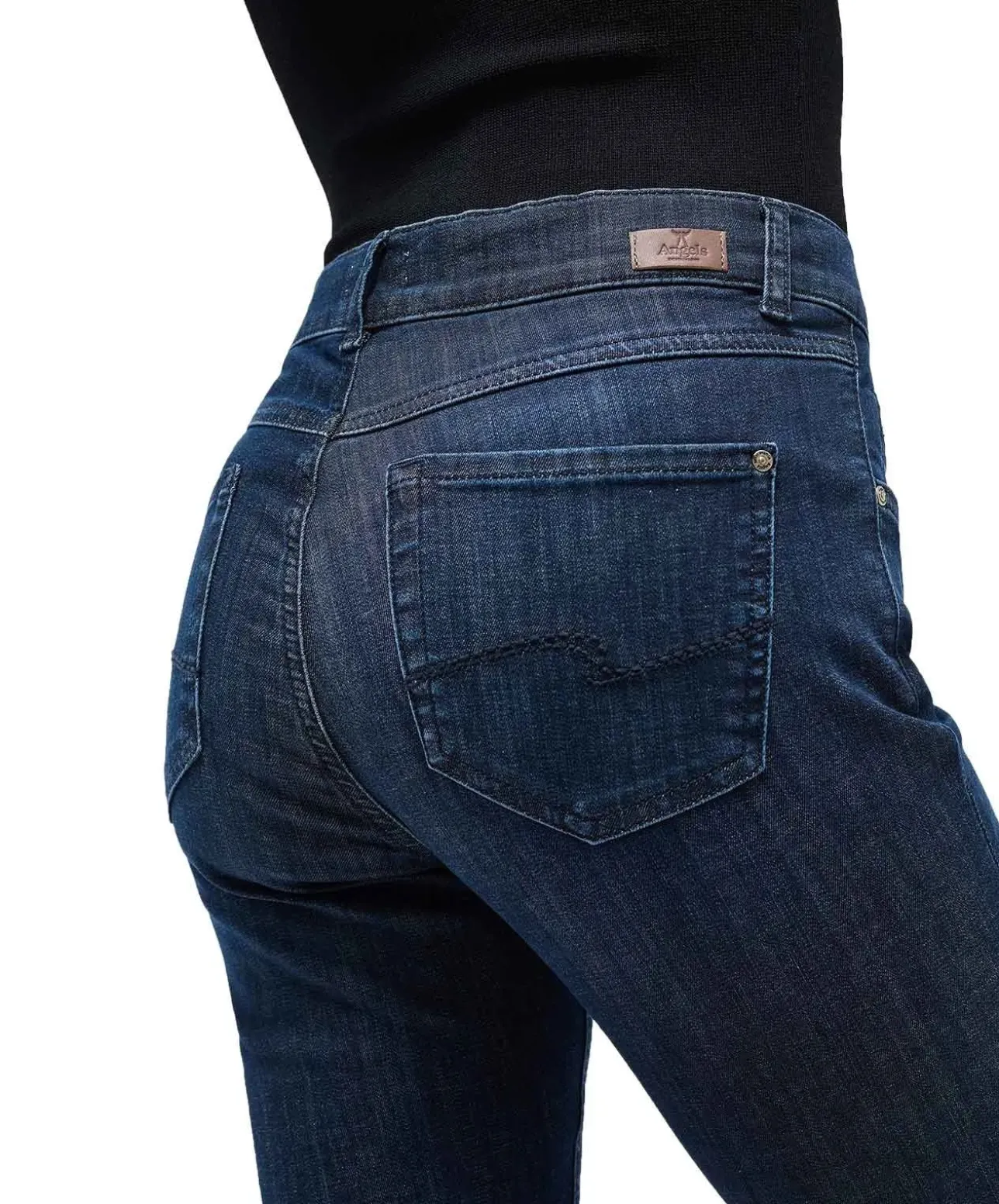 Angels Cici Jeans aus Candiani Denim in Dark Indigo