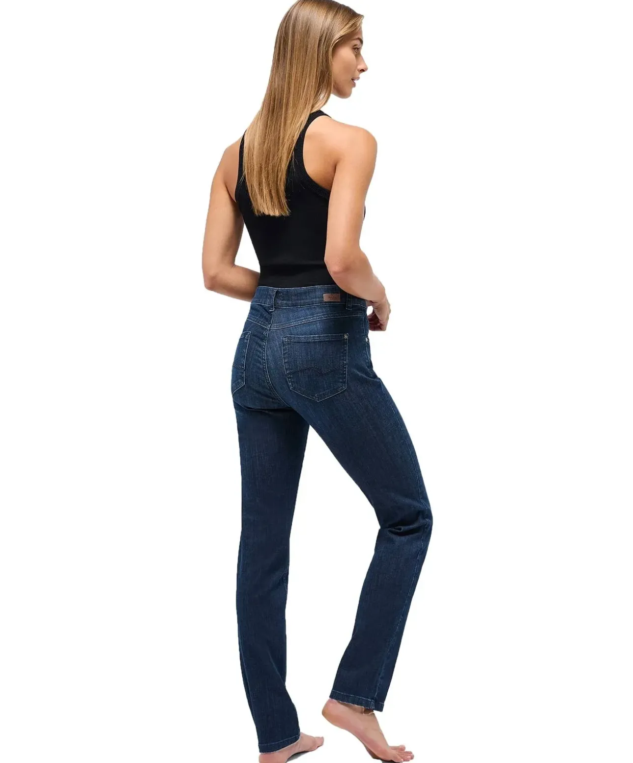 Angels Cici Jeans aus Candiani Denim in Dark Indigo