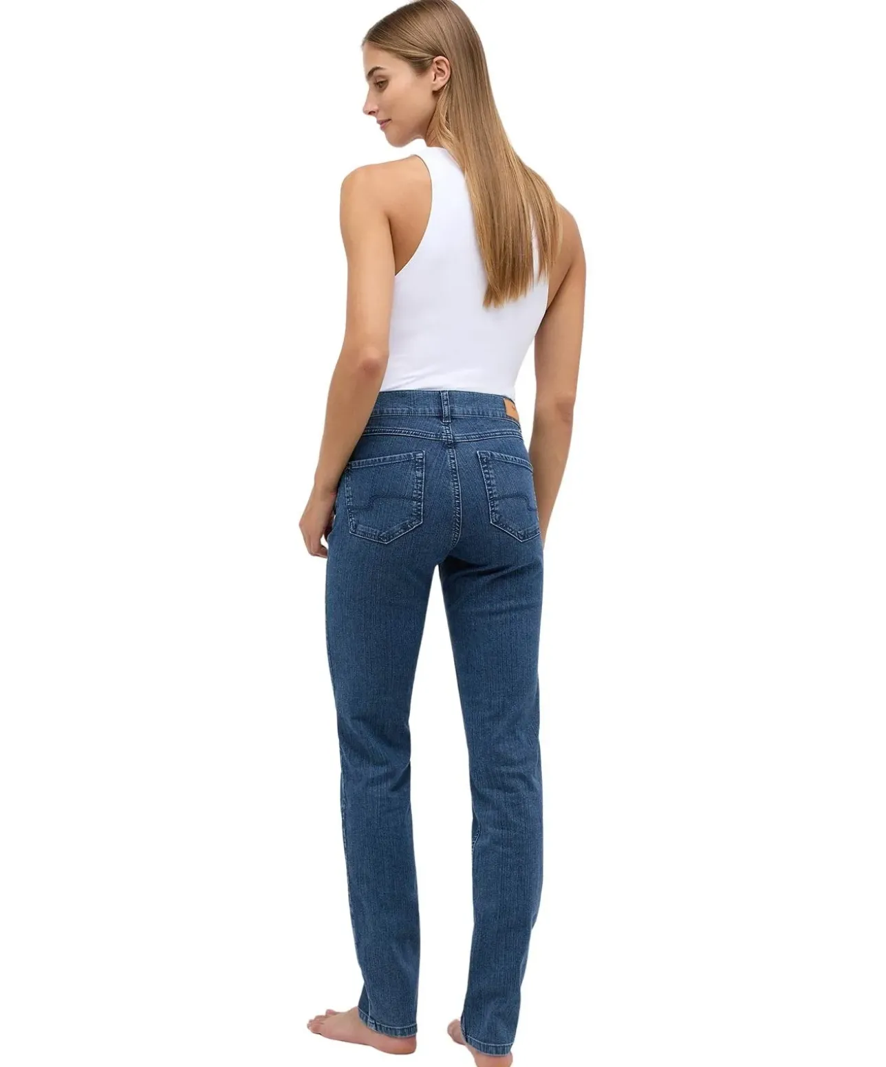 Angels Cici Jeans in mittelblauer Stone-Waschung