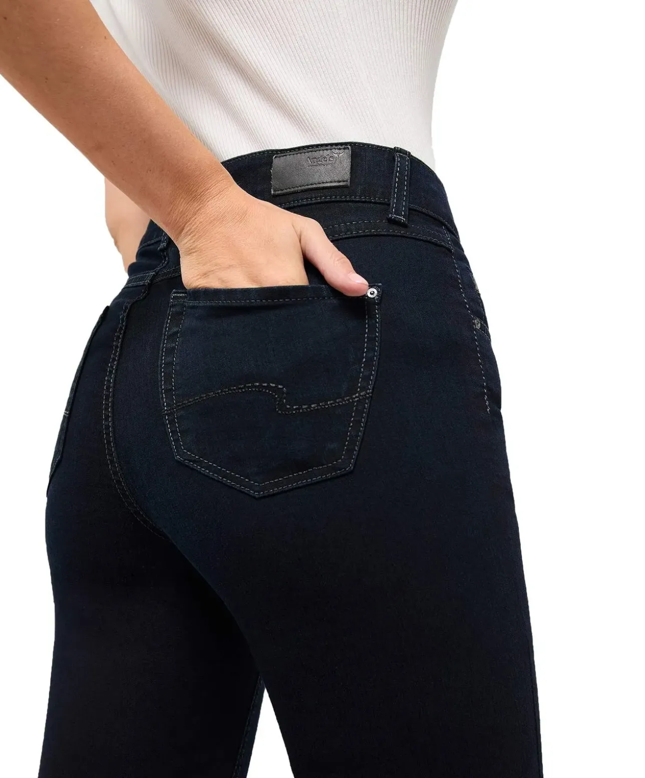 Angels Cici Jeans Straight Leg in Blue Blue