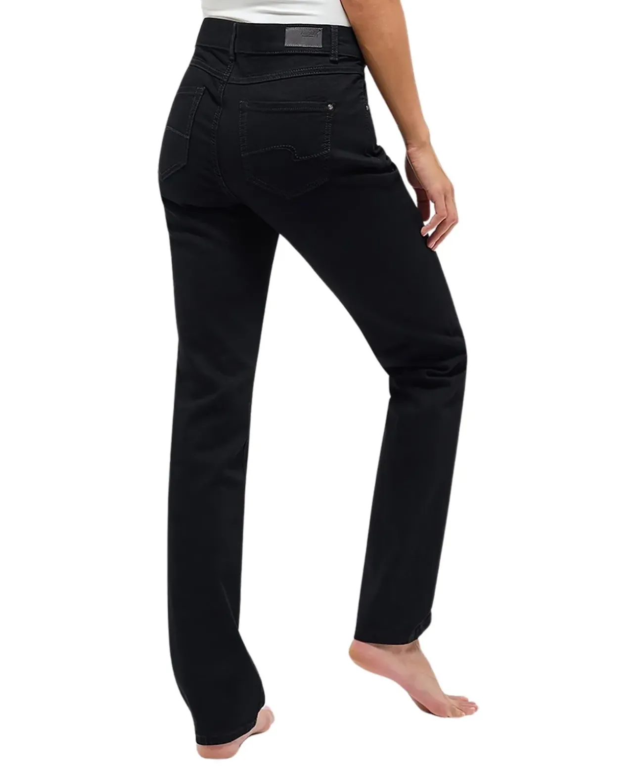 Angels Dolly Jeans mit geradem Bein in Schwarz
