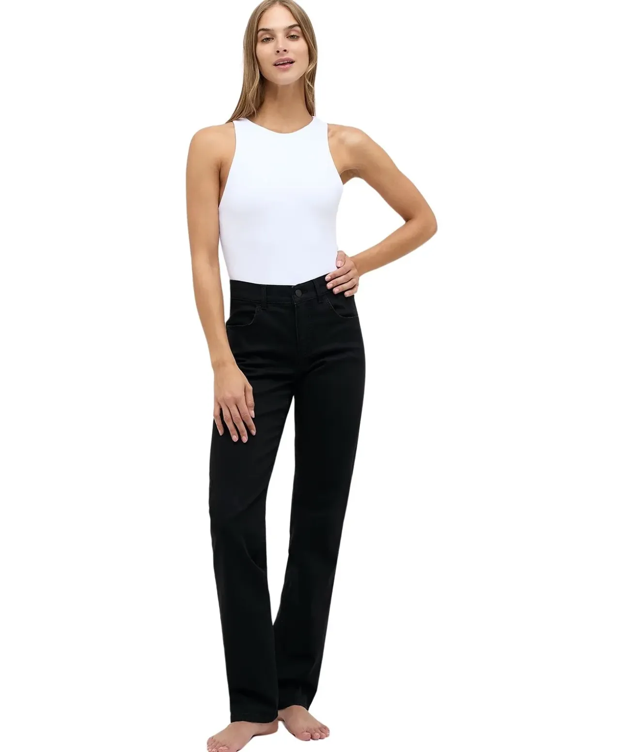 Angels Dolly Jeans Straight Fit in Schwarz