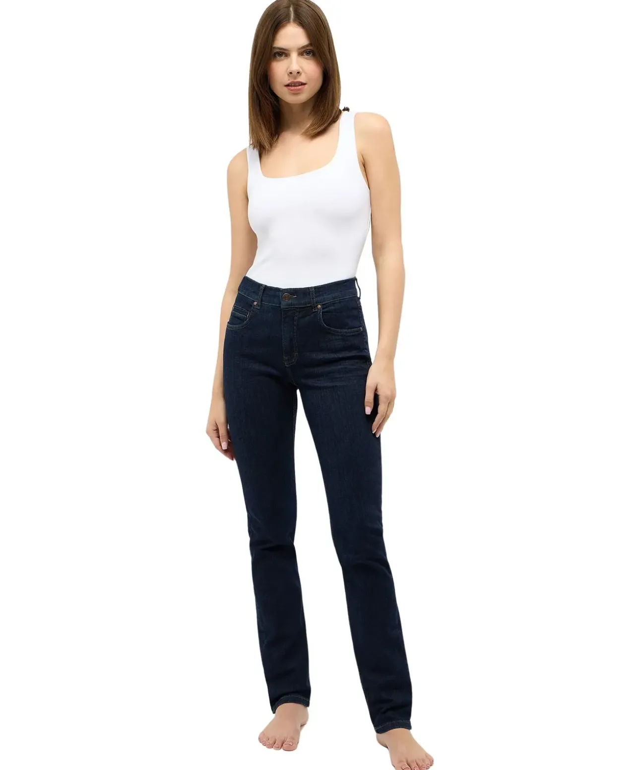 Angels Jeans Cici aus Power Stretch Denim in Dark Indigo
