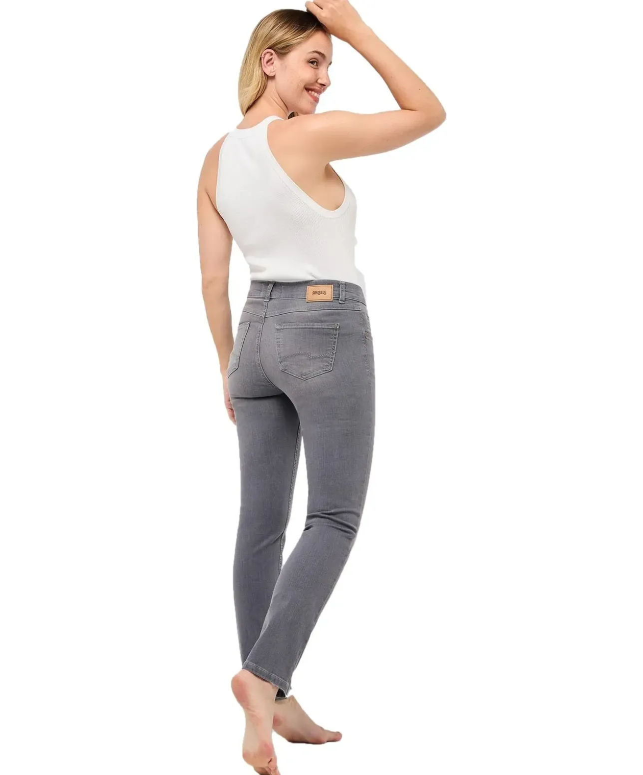 Angels Jeans Cici mit Straight Leg in Dunkelgrau