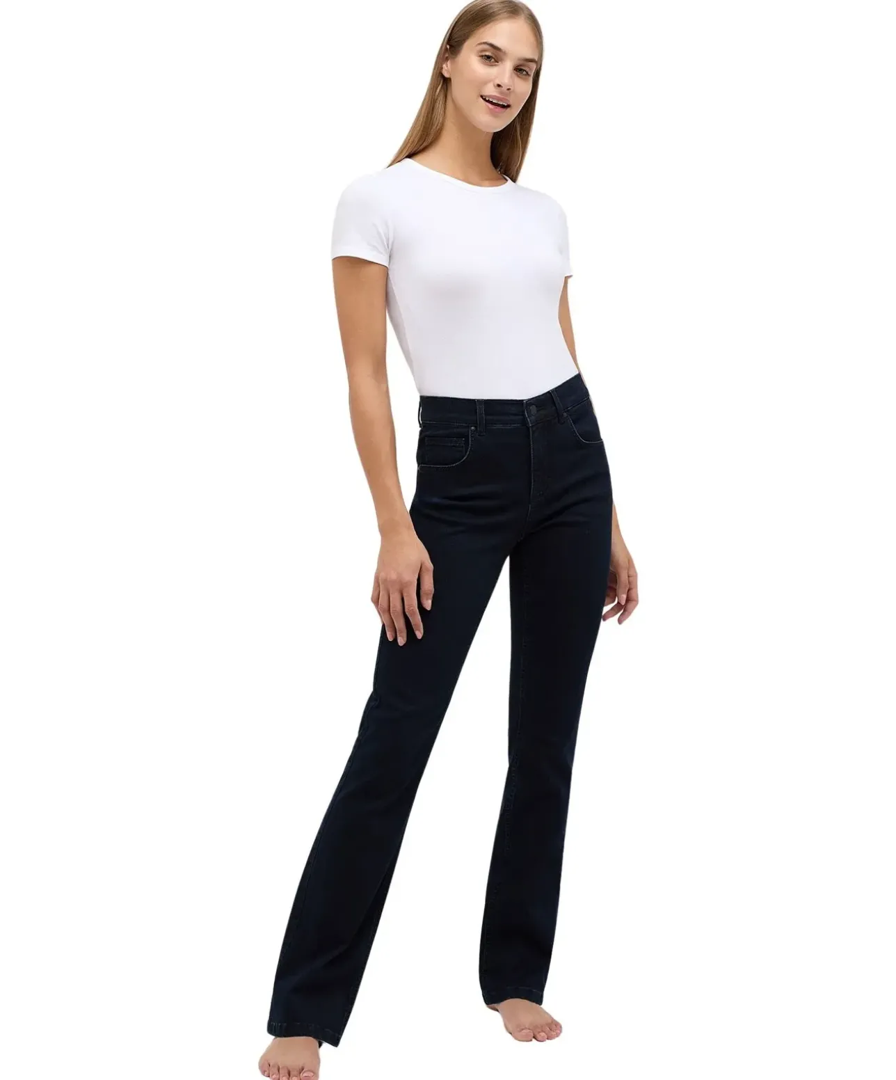 Angels Jeans Leni mit Bootcut in Dunkelblau