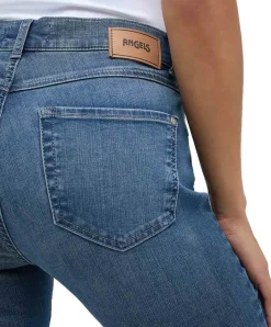 Angels Jeans Leni mit Bootcut in mittelblauer Waschung