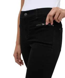 Angels Jeans Malu Zip in Schwarz
