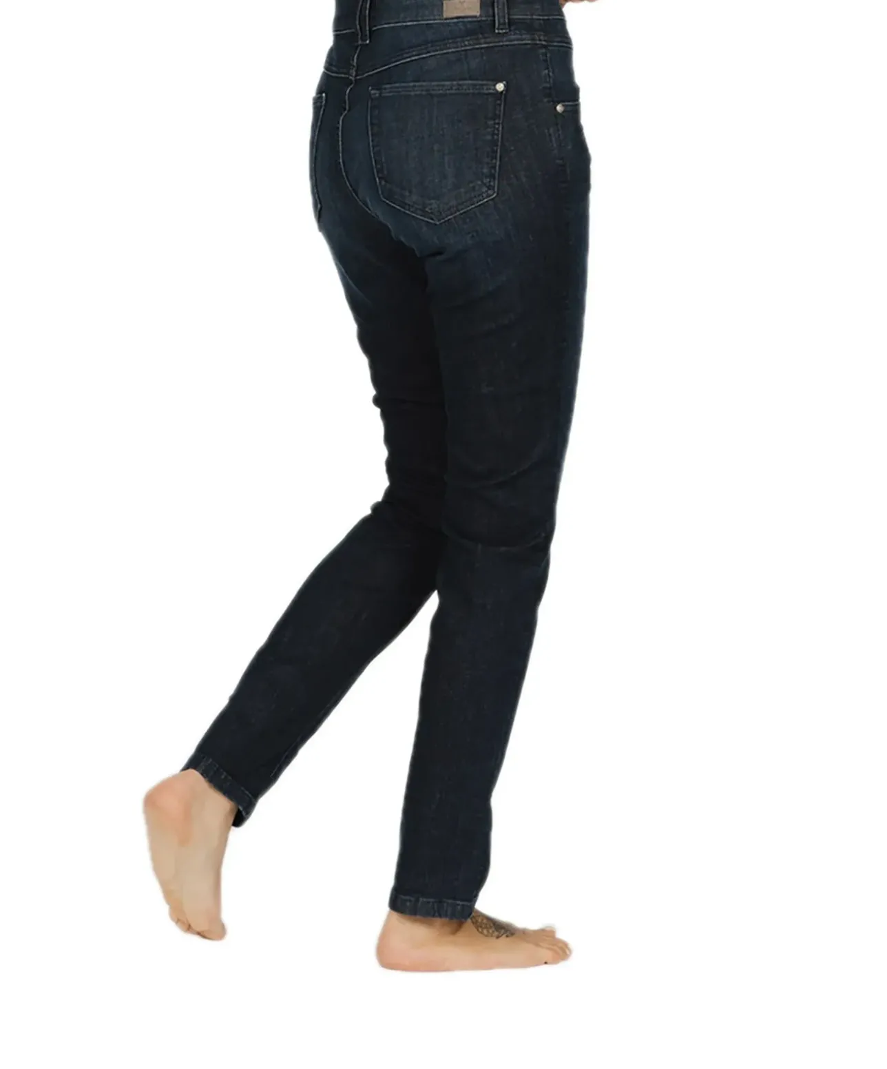 Angels Jeans Skinny Button in dunklem Dark Indigo Used