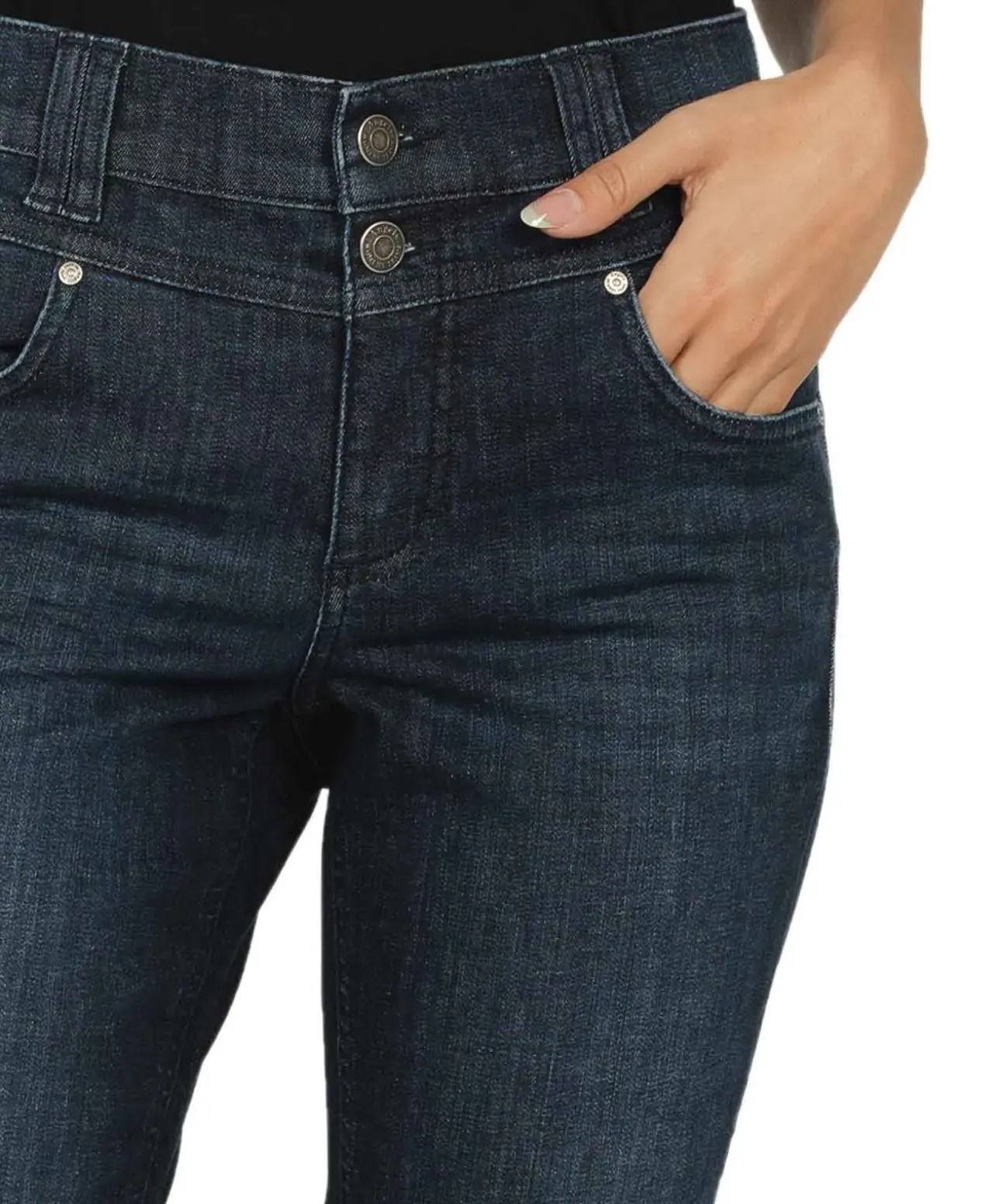 Angels Jeans Skinny Button in dunklem Dark Indigo Used