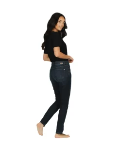 Angels Jeans Skinny Button in dunklem Dark Indigo Used