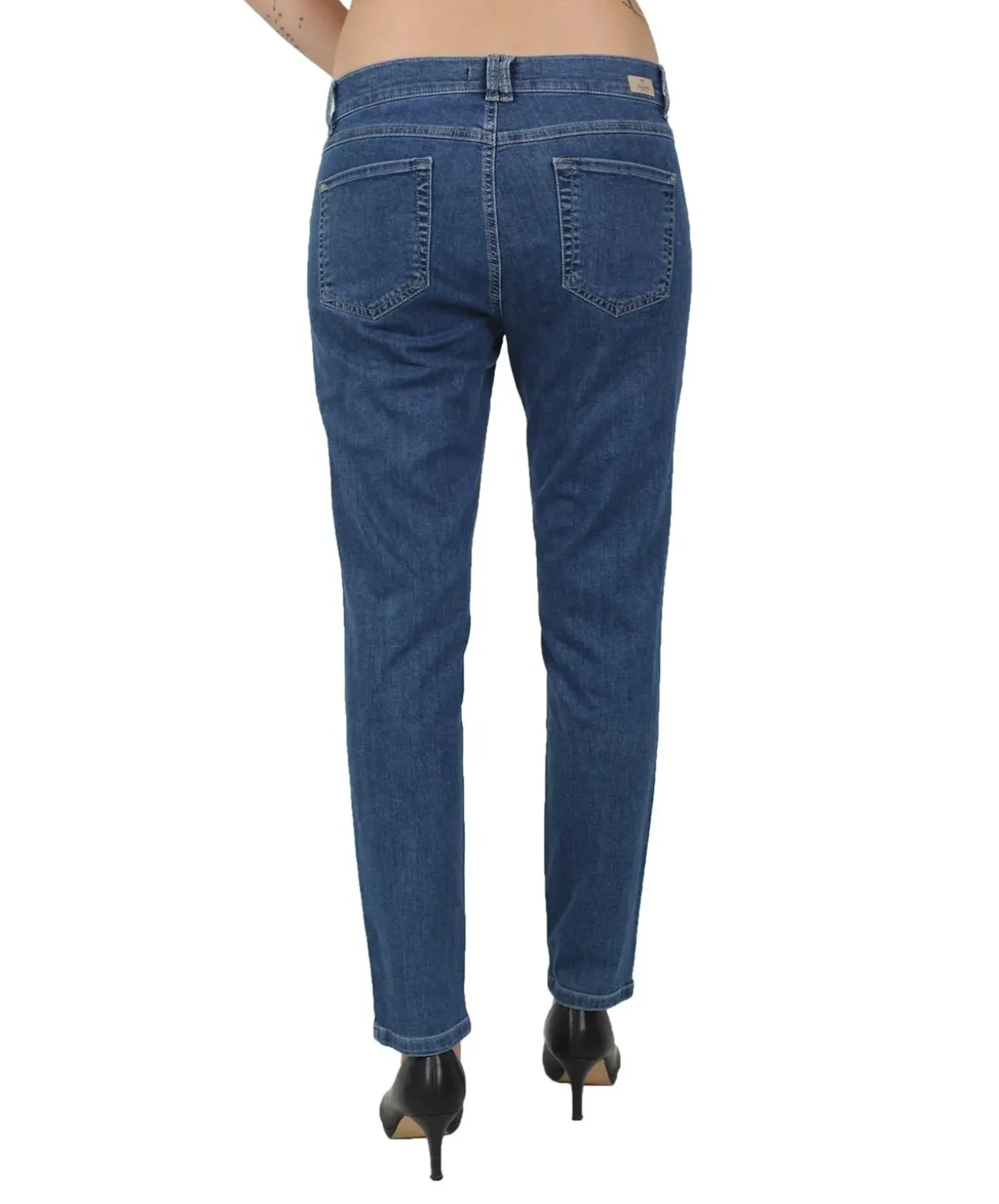 Angels Jeans Skinny Button mit Doppelknopf in Stonewash