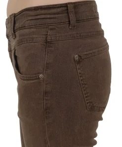 Angels Jeans Skinny Button in dunklem Brown Used