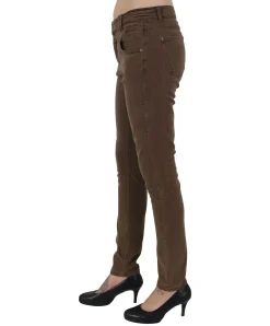 Angels Jeans Skinny Button in dunklem Dark Terra