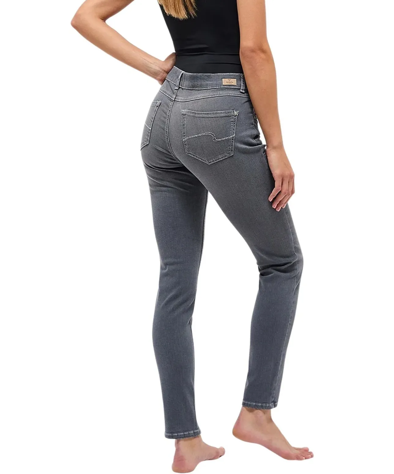 Angels Jeans Skinny Fit mit grauer Used-Optik