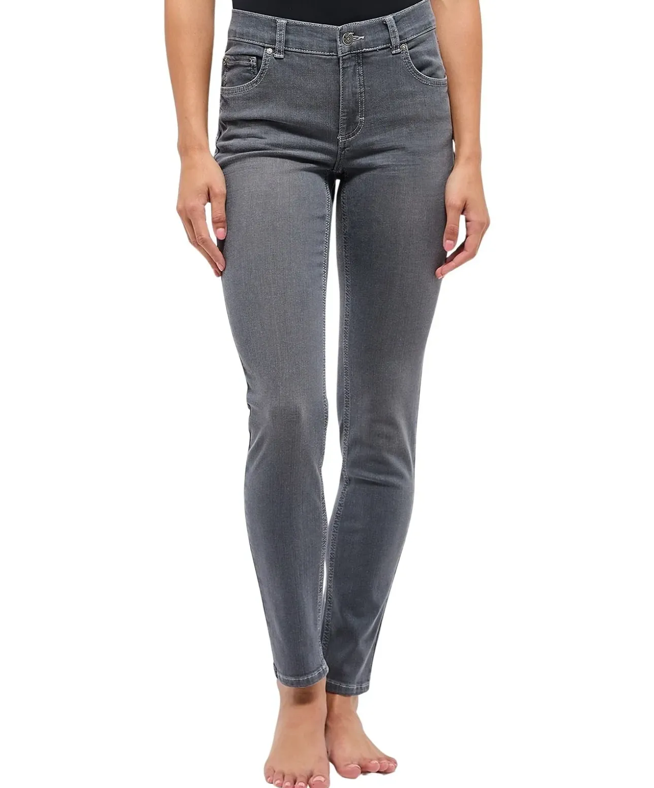 Angels Jeans Skinny Fit mit grauer Used-Optik