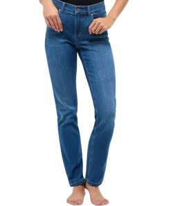 Angels Jeans Straight Fit Cici im zeitlosen Blue Used