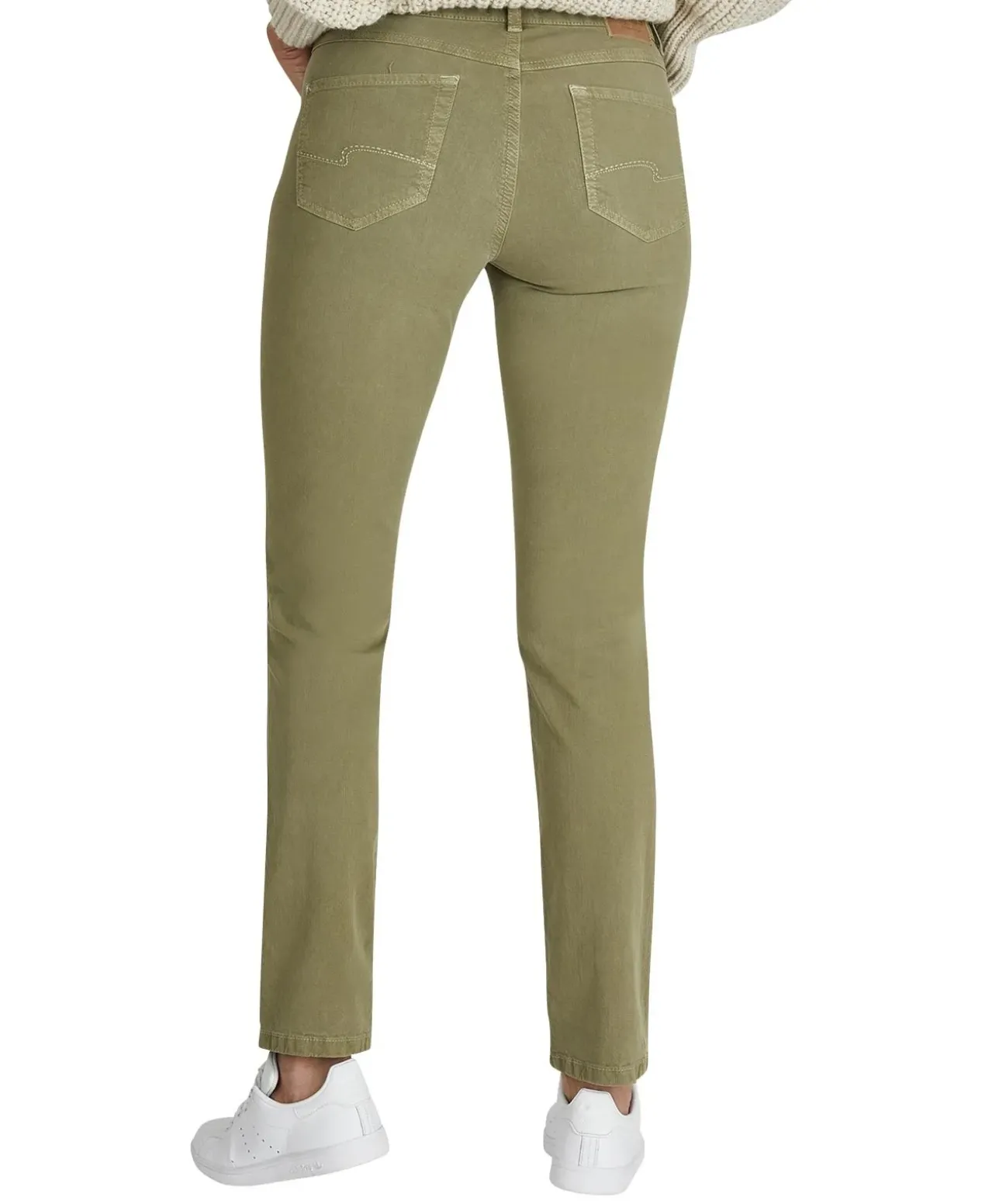 Angels Jeans Straight fit Cici in Light Khaki Used