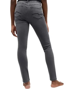 Angels Jeans Straight Fit Cici in grauer Used-Waschung