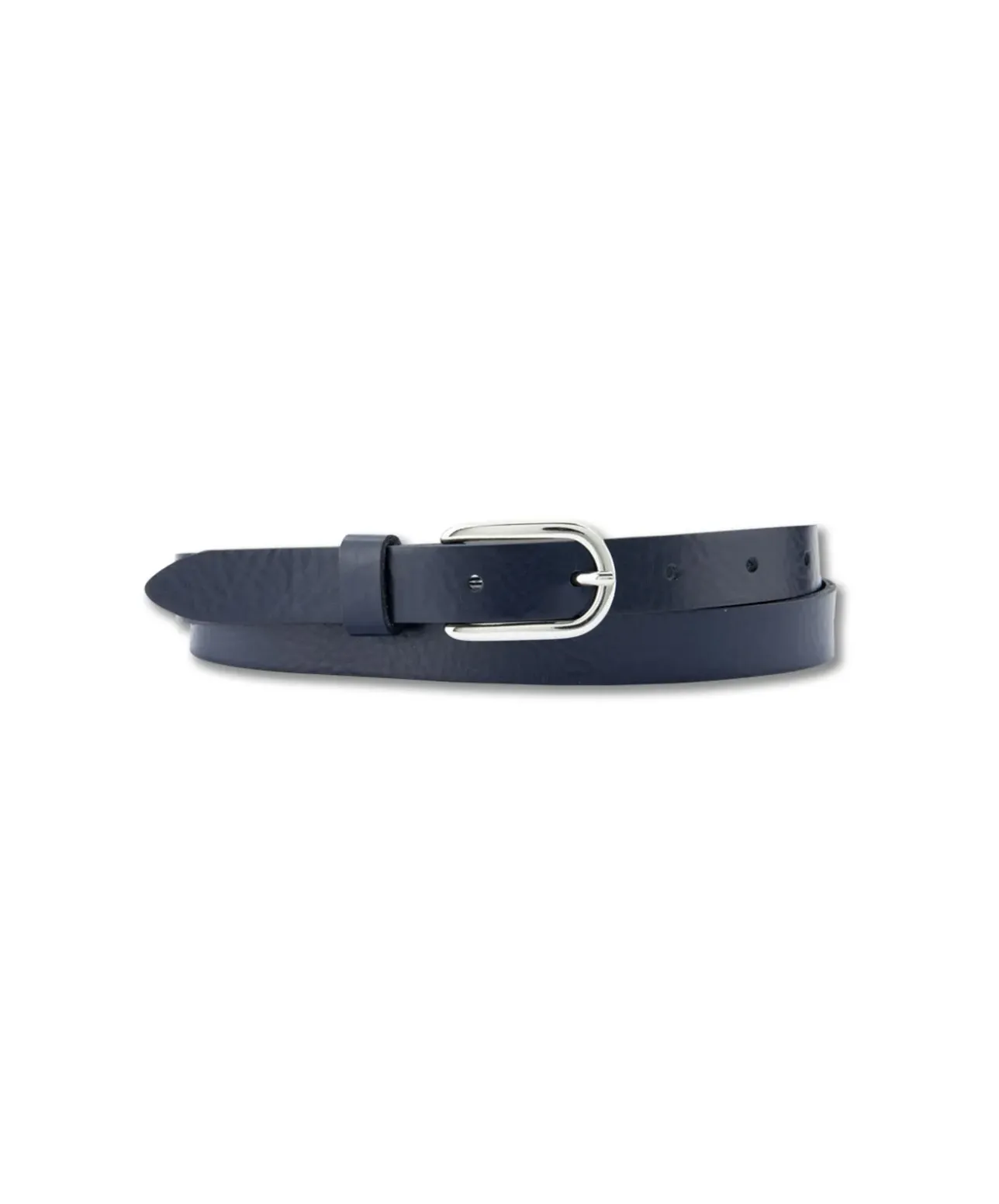 Bernd Götz - schmaler Ledergürtel in blauer Optik