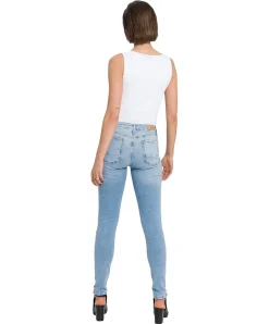 Coss Jeans Alan mit Skinny Fit in hellblauer Used Waschung