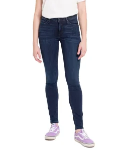 Cross Alan High Waisted Skinny Jeans in Blue Black