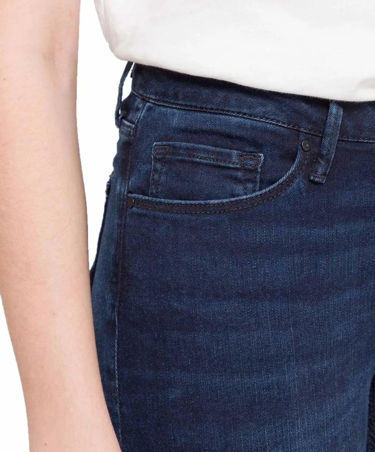 Cross Alan High Waisted Skinny Jeans in Blue Black