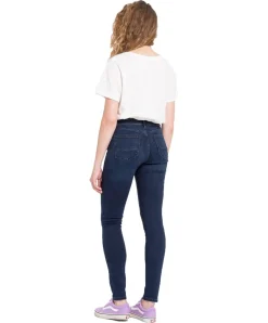 Cross Alan High Waisted Skinny Jeans in Blue Black