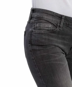 Cross Anya - dunkelgraue Jeans mit modischen High Waist