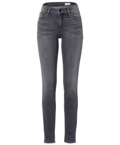 Cross Anya - dunkelgraue Jeans mit modischen High Waist