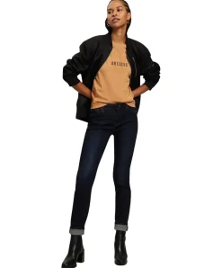 Cross Anya - High Waisted Jeans in Dark Blue Used