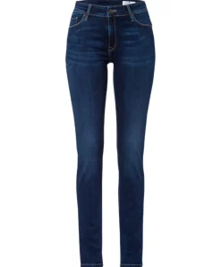 Cross Anya - Hoch sitzende, Slim-Fit-Jeans in dunkelblau
