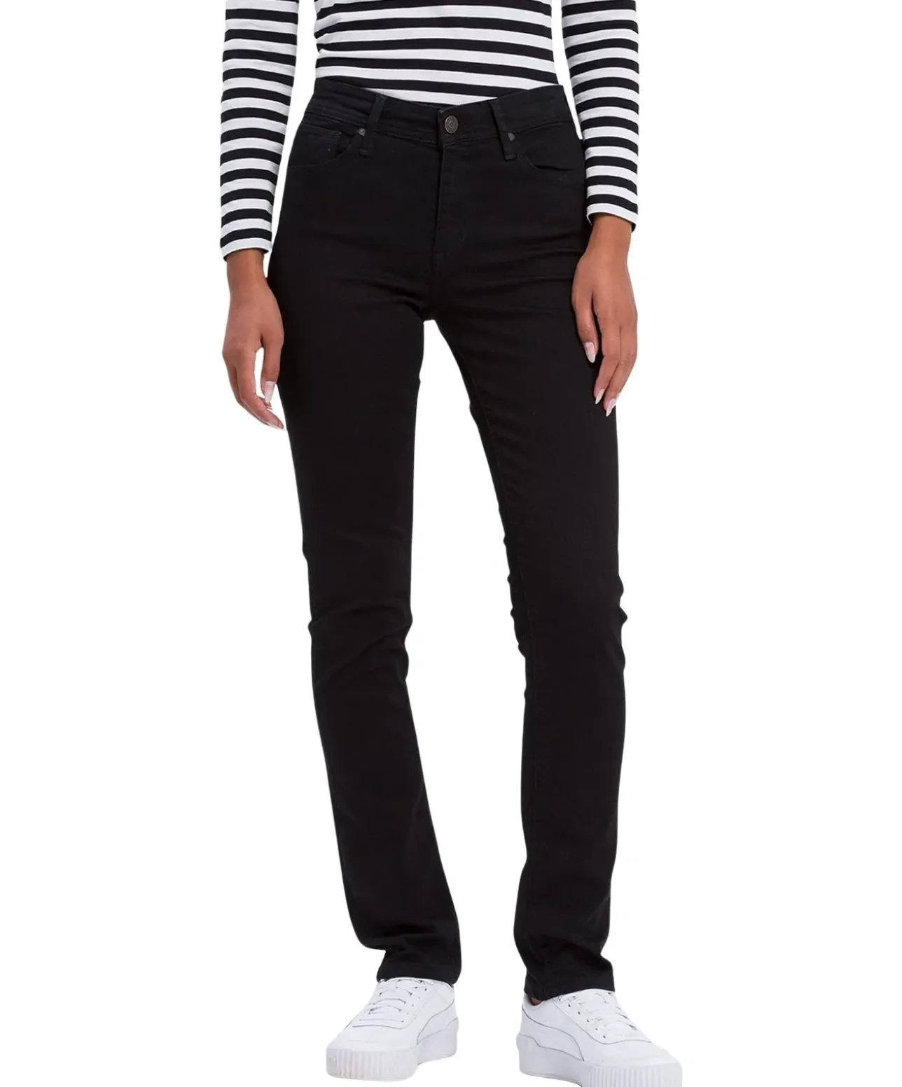 Cross Anya - Schwarze Jeans mit schmalem Beinverlauf