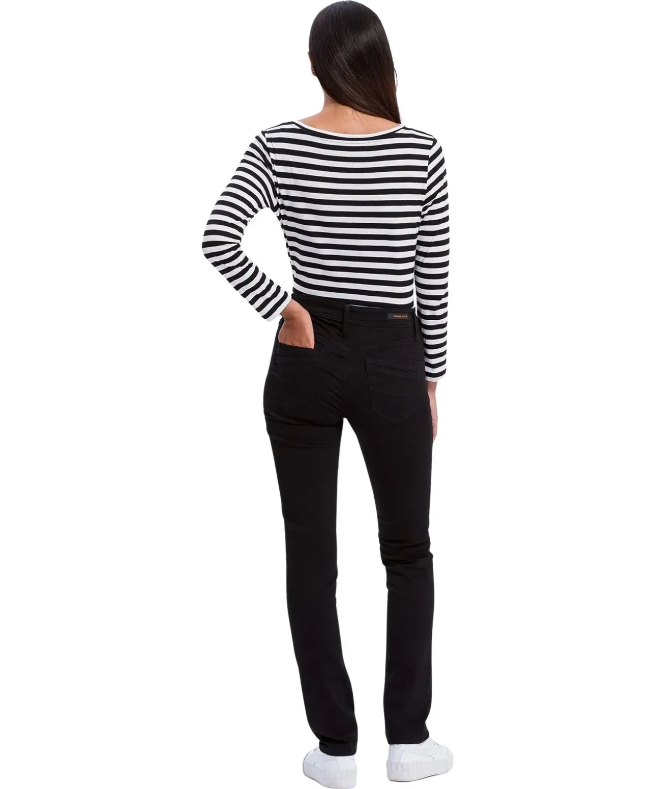 Cross Anya - Schwarze Jeans mit schmalem Beinverlauf