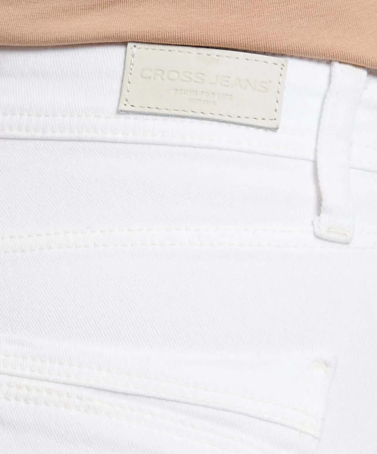 Cross Anya Jeans Slim Fit mit hohem Bund in Weiß
