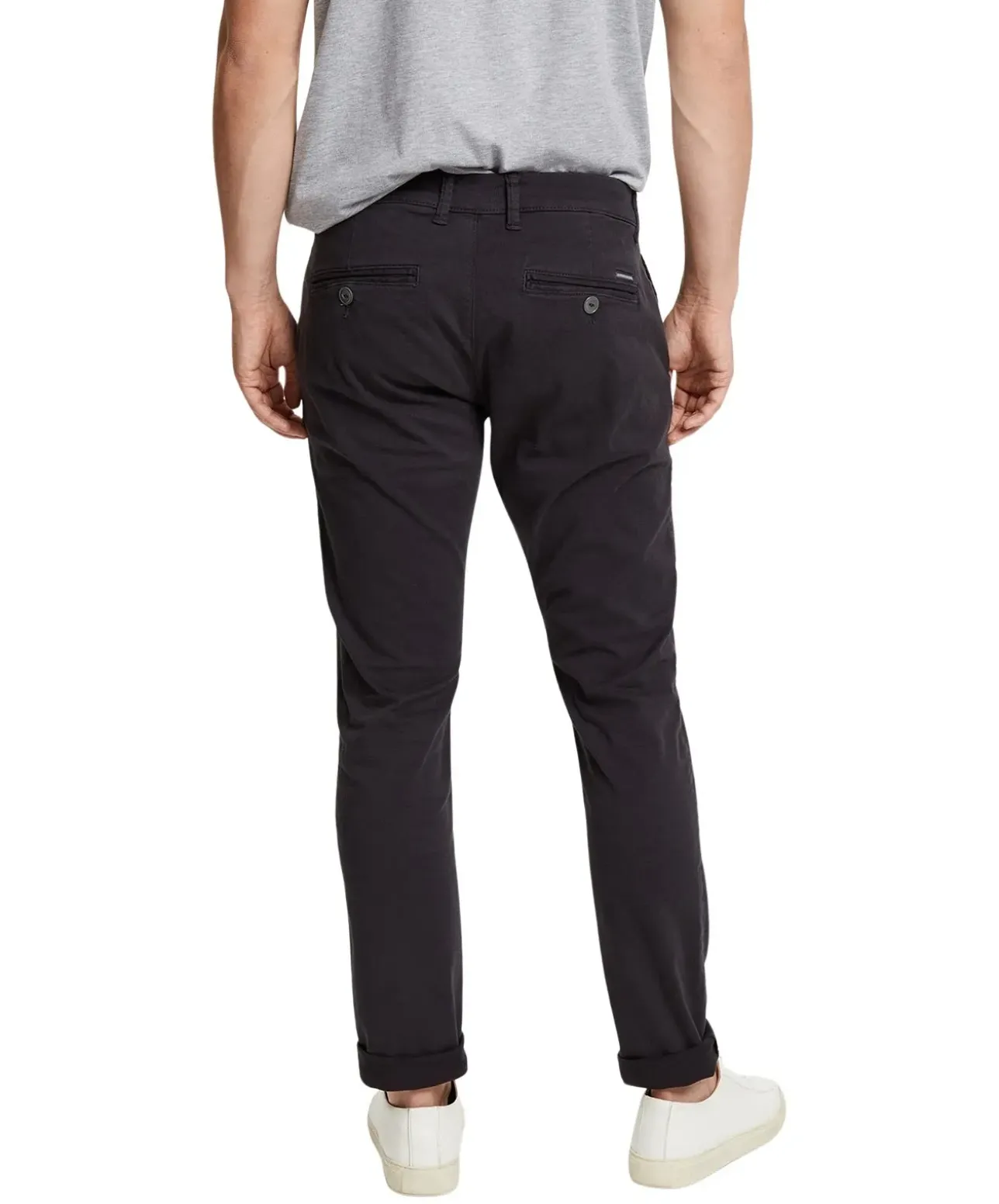 Cross Chino-Hose im Tapered Fit in Anthrazit-Färbung