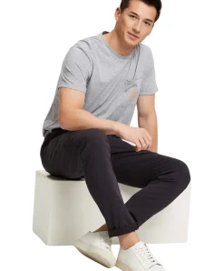 Cross Chino-Hose im Tapered Fit in Anthrazit-Färbung