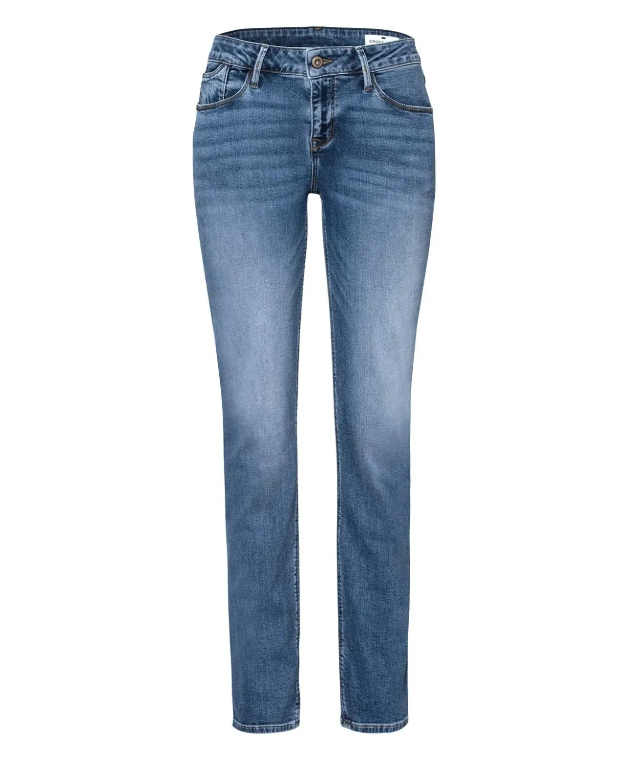 Cross Damen Jeans Regular Fit Rose in hellem Blue Used