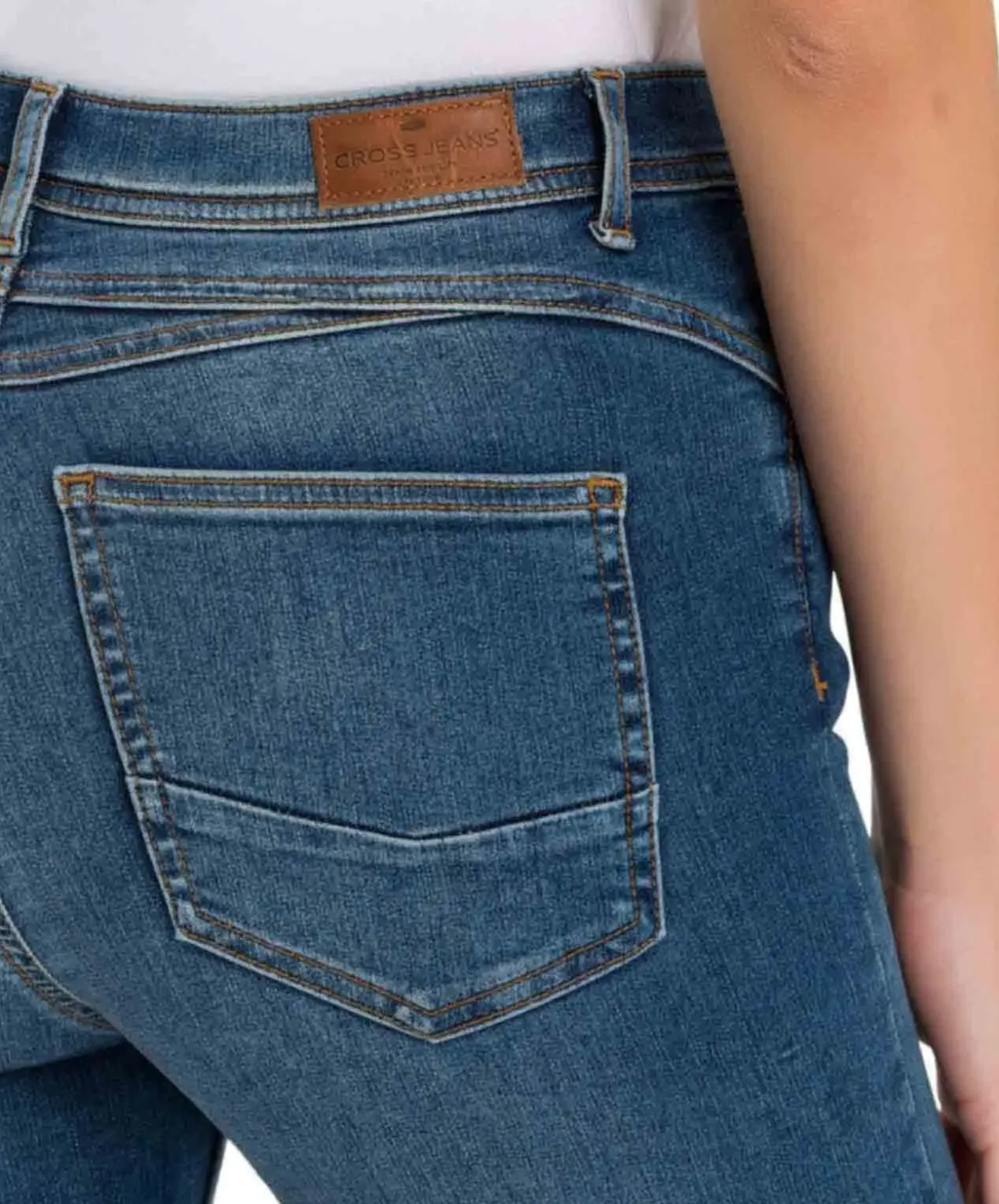 Cross Damen Jeans Skinny Fit Judy in dunklem Blau