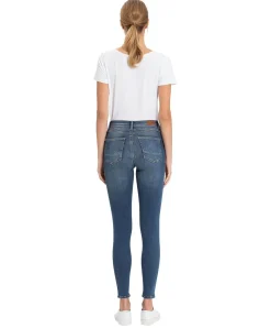 Cross Damen Jeans Skinny Fit Judy in dunklem Blau