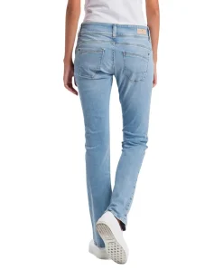 Cross Damen-Jeans Loie mit Doppelknopf in Hellblau