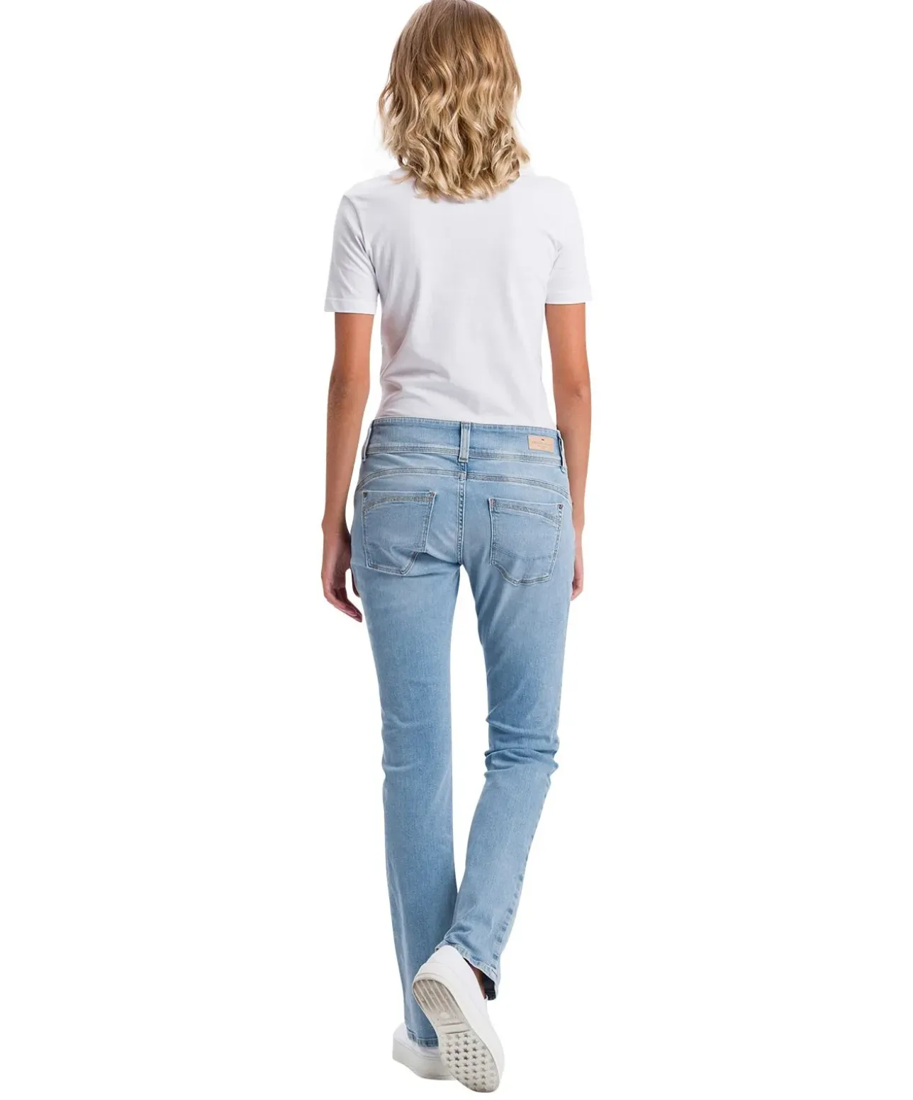 Cross Damen-Jeans Loie mit Doppelknopf in Hellblau