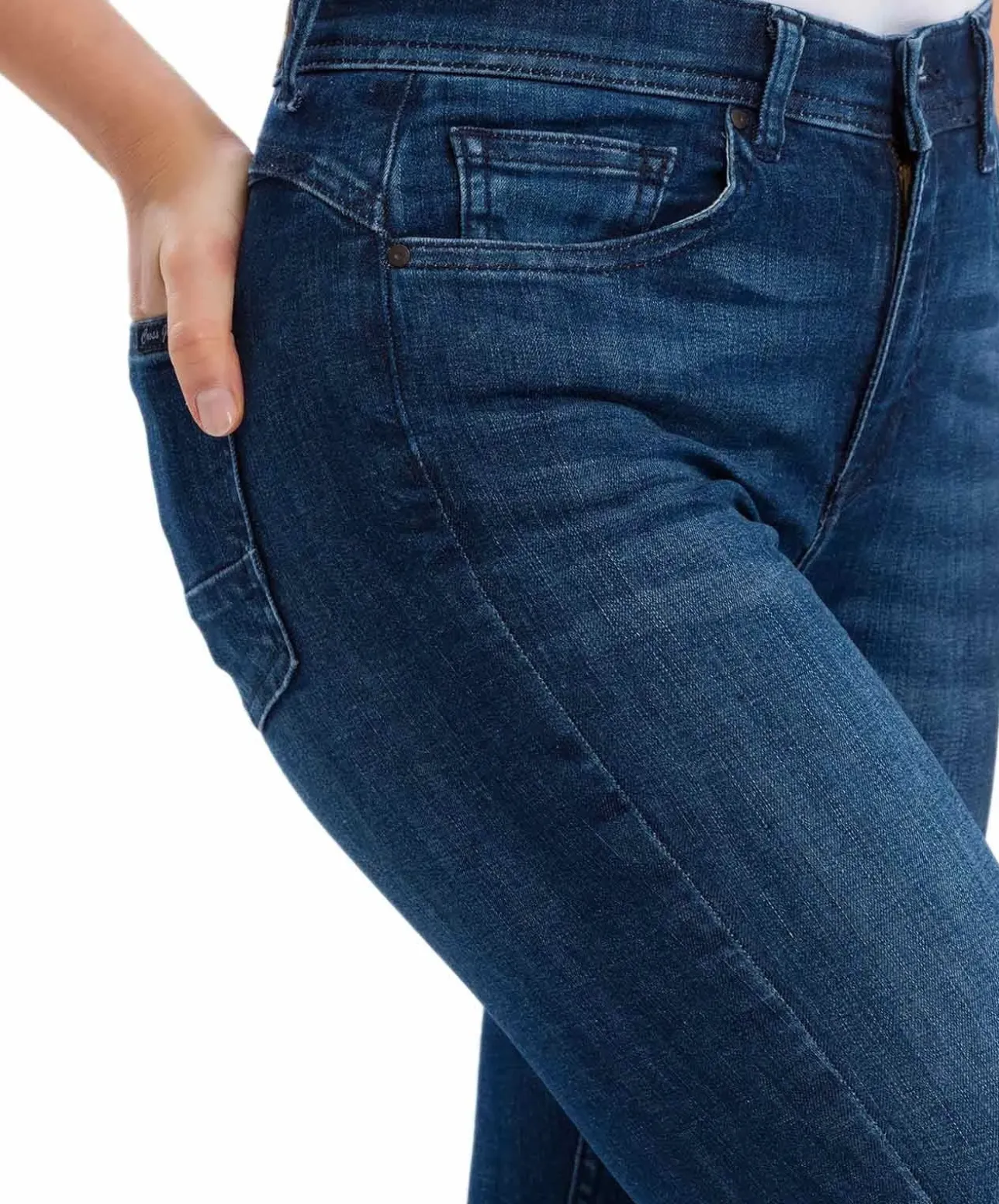 Cross Damen-Jeans Skinny Fit Judy in Dark Used