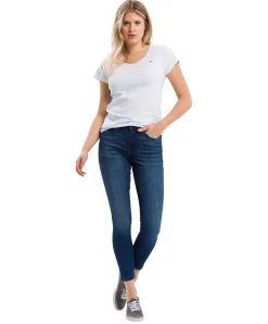 Cross Damen-Jeans Skinny Fit Judy in Dark Used