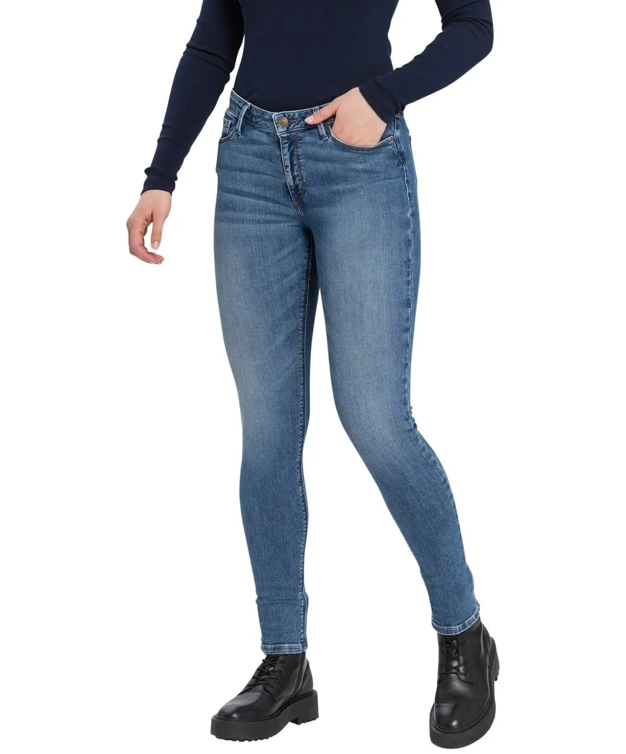 Cross Damen-Jeans Skinny Fit Alan in Himmelblau