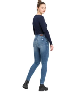 Cross Damen-Jeans Skinny Fit Alan in Himmelblau