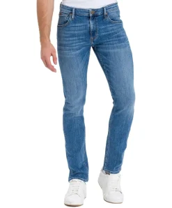 Cross Damien - gerade, schmale Jeans in hellblau verwaschen
