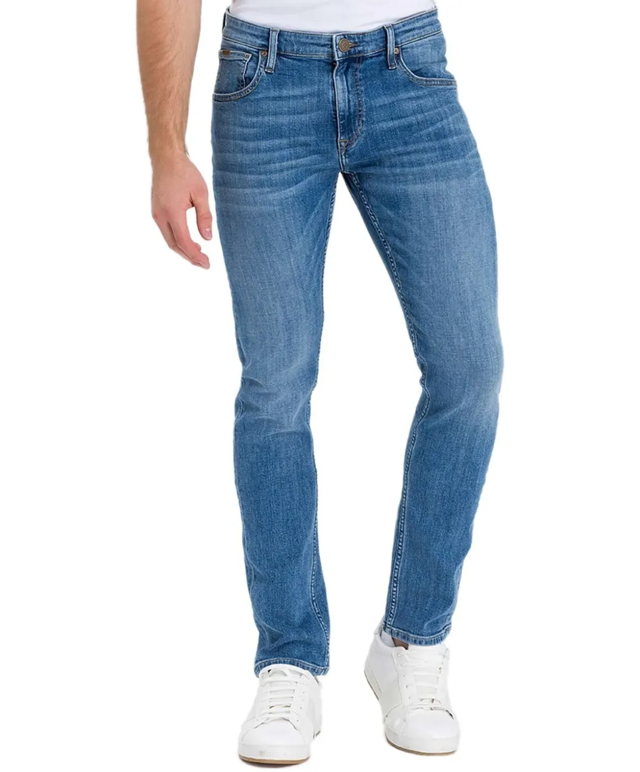 Cross Damien - gerade, schmale Jeans in hellblau verwaschen