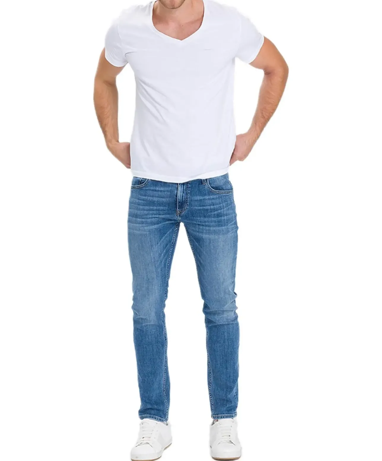 Cross Damien - gerade, schmale Jeans in hellblau verwaschen