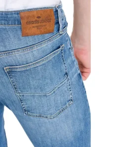 Cross Damien - gerade, schmale Jeans in hellblau verwaschen